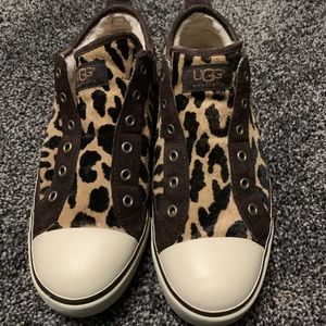 UGG cheetah slip on shoes